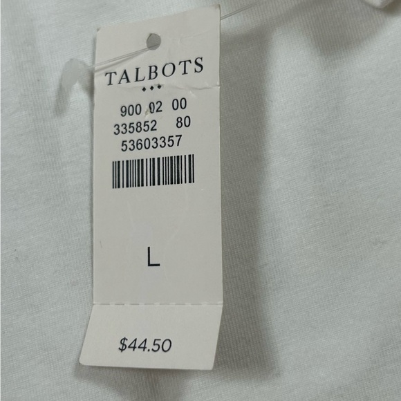 Talbots Women's White Long Sleeve Top. Size Large. - Picture 7 of 7